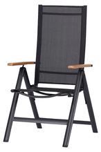 Havestol 7 positioner sort/teak - Outfit